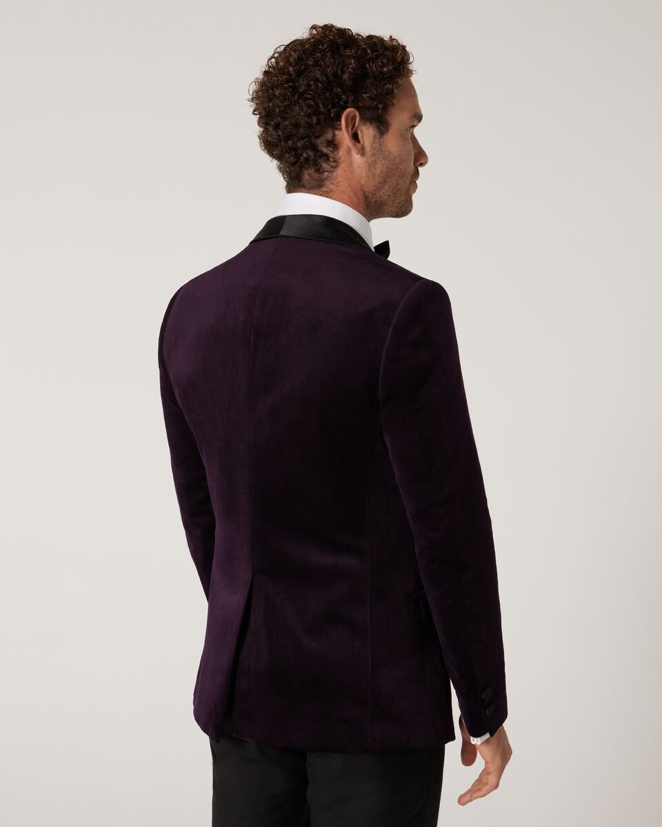 Slim Fit Detachable Shawl Collar Velvet Tuxedo Jacket